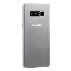 Samsung Galaxy Note 8 Duos N950F用極薄ケース クリア透明 プラスチック 質感もマットU01 サムスン ホワイト