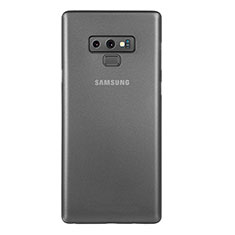 Samsung Galaxy Note 9用極薄ケース クリア透明 プラスチック 質感もマットU01 サムスン グレー