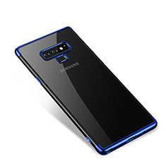 Samsung Galaxy Note 9用極薄ソフトケース シリコンケース 耐衝撃 全面保護 クリア透明 H01 サムスン ネイビー