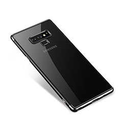 Samsung Galaxy Note 9用極薄ソフトケース シリコンケース 耐衝撃 全面保護 クリア透明 H01 サムスン ブラック