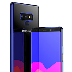 Samsung Galaxy Note 9用極薄ソフトケース シリコンケース 耐衝撃 全面保護 クリア透明 T04 サムスン ネイビー