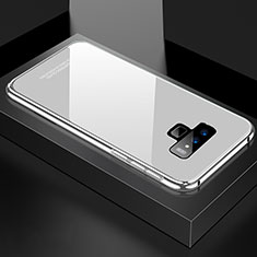 Samsung Galaxy Note 9用ケース 高級感 手触り良い アルミメタル 製の金属製 360度 フルカバーバンパー 鏡面 カバー サムスン ホワイト