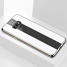 Samsung Galaxy Note 9用ハイブリットバンパーケース プラスチック 鏡面 カバー T03 サムスン ホワイト