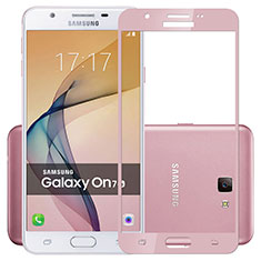 Samsung Galaxy On7 (2016) G6100用強化ガラス フル液晶保護フィルム サムスン ピンク