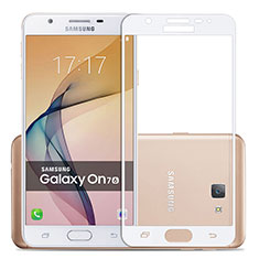 Samsung Galaxy On7 (2016) G6100用強化ガラス フル液晶保護フィルム サムスン ホワイト