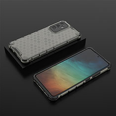 Samsung Galaxy Quantum2 5G用360度 フルカバー ハイブリットバンパーケース クリア透明 プラスチック カバー AM2 サムスン ブラック