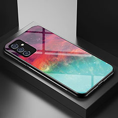 Samsung Galaxy Quantum2 5G用ハイブリットバンパーケース プラスチック パターン 鏡面 カバー LS1 サムスン レッド