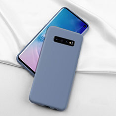 Samsung Galaxy S10 5G用360度 フルカバー極薄ソフトケース シリコンケース 耐衝撃 全面保護 バンパー C04 サムスン パープル