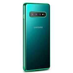 Samsung Galaxy S10 5G用極薄ソフトケース シリコンケース 耐衝撃 全面保護 クリア透明 U04 サムスン グリーン