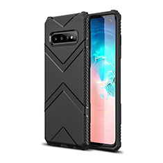 Samsung Galaxy S10 5G用360度 フルカバー極薄ソフトケース シリコンケース 耐衝撃 全面保護 バンパー C06 サムスン ブラック