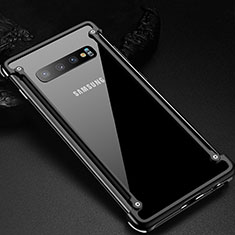 Samsung Galaxy S10 5G用ケース 高級感 手触り良い アルミメタル 製の金属製 バンパー カバー T01 サムスン ブラック
