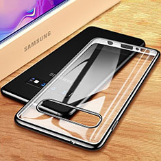 Samsung Galaxy S10 5G用極薄ソフトケース シリコンケース 耐衝撃 全面保護 クリア透明 H03 サムスン ブラック