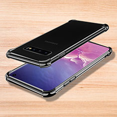 Samsung Galaxy S10 5G用極薄ソフトケース シリコンケース 耐衝撃 全面保護 クリア透明 H04 サムスン ブラック