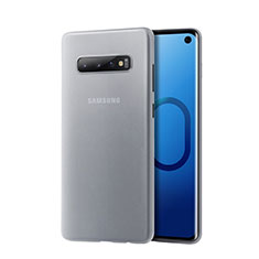 Samsung Galaxy S10 5G用極薄ケース クリア透明 プラスチック 質感もマット カバー サムスン ホワイト