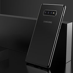 Samsung Galaxy S10 5G用極薄ソフトケース シリコンケース 耐衝撃 全面保護 クリア透明 H06 サムスン ブラック