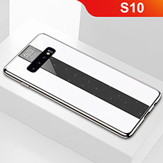 Samsung Galaxy S10 5G用ハイブリットバンパーケース プラスチック 鏡面 カバー A01 サムスン ホワイト