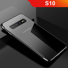 Samsung Galaxy S10 5G用極薄ソフトケース シリコンケース 耐衝撃 全面保護 クリア透明 S03 サムスン ブラック