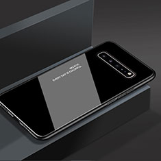 Samsung Galaxy S10 5G SM-G977B用ハイブリットバンパーケース プラスチック 鏡面 カバー M01 サムスン ブラック