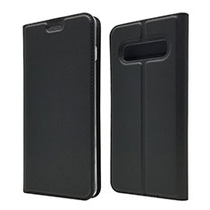 Samsung Galaxy S10用手帳型 レザーケース スタンド カバー T08 サムスン ブラック