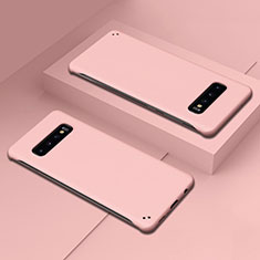 Samsung Galaxy S10用ハードケース プラスチック 質感もマット カバー P01 サムスン ピンク