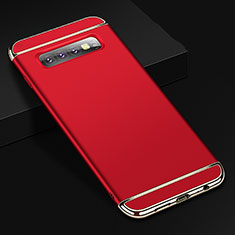 Samsung Galaxy S10用ケース 高級感 手触り良い メタル兼プラスチック バンパー T01 サムスン レッド
