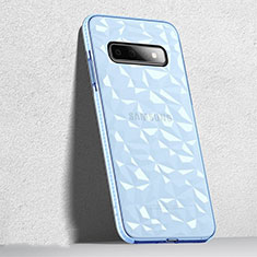 Samsung Galaxy S10用極薄ソフトケース シリコンケース 耐衝撃 全面保護 クリア透明 S04 サムスン ブラック