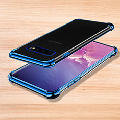 Samsung Galaxy S10用極薄ソフトケース シリコンケース 耐衝撃 全面保護 クリア透明 H04 サムスン ネイビー