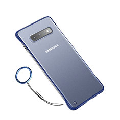 Samsung Galaxy S10用極薄ケース クリア透明 プラスチック 質感もマットU02 サムスン ネイビー