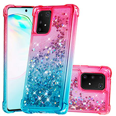 Samsung Galaxy S10 Lite用シリコンケース ソフトタッチラバー ブリンブリン カバー S02 サムスン ピンク