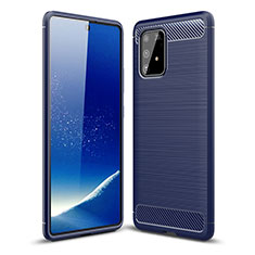 Samsung Galaxy S10 Lite用シリコンケース ソフトタッチラバー ライン カバー WL1 サムスン ネイビー