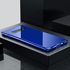 Samsung Galaxy S10 Plus用ケース 高級感 手触り良い アルミメタル 製の金属製 カバー T01 サムスン ネイビー