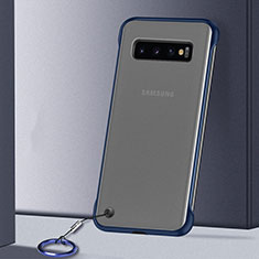 Samsung Galaxy S10 Plus用ハードカバー クリスタル クリア透明 S01 サムスン ネイビー