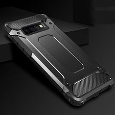 Samsung Galaxy S10 Plus用ハイブリットバンパーケース プラスチック 兼シリコーン カバー R02 サムスン ブラック