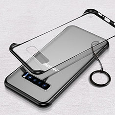 Samsung Galaxy S10 Plus用ハードカバー クリスタル クリア透明 S05 サムスン ブラック