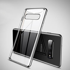 Samsung Galaxy S10 Plus用極薄ソフトケース シリコンケース 耐衝撃 全面保護 クリア透明 H02 サムスン ブラック