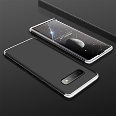 Samsung Galaxy S10 Plus用ハードケース プラスチック 質感もマット 前面と背面 360度 フルカバー M01 サムスン シルバー