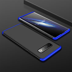 Samsung Galaxy S10 Plus用ハードケース プラスチック 質感もマット 前面と背面 360度 フルカバー M01 サムスン ネイビー・ブラック
