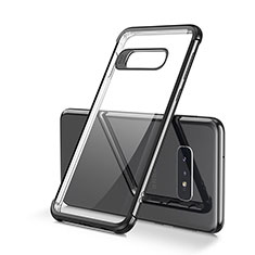 Samsung Galaxy S10e用極薄ソフトケース シリコンケース 耐衝撃 全面保護 クリア透明 S01 サムスン ブラック