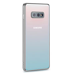 Samsung Galaxy S10e用極薄ソフトケース シリコンケース 耐衝撃 全面保護 クリア透明 S03 サムスン シルバー