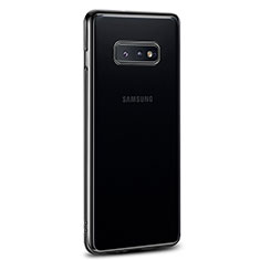 Samsung Galaxy S10e用極薄ソフトケース シリコンケース 耐衝撃 全面保護 クリア透明 S03 サムスン ブラック