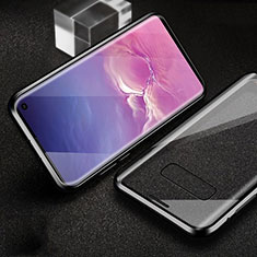 Samsung Galaxy S10e用ケース 高級感 手触り良い アルミメタル 製の金属製 360度 フルカバーバンパー 鏡面 カバー T04 サムスン ブラック