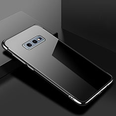 Samsung Galaxy S10e用極薄ソフトケース シリコンケース 耐衝撃 全面保護 クリア透明 S02 サムスン ブラック