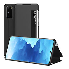 Samsung Galaxy S20 5G用手帳型 レザーケース スタンド カバー ZL2 サムスン ブラック