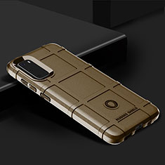 Samsung Galaxy S20 5G用360度 フルカバー極薄ソフトケース シリコンケース 耐衝撃 全面保護 バンパー J01S サムスン ブラウン