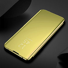 Samsung Galaxy S20 5G用手帳型 レザーケース スタンド 鏡面 カバー M03 サムスン ゴールド