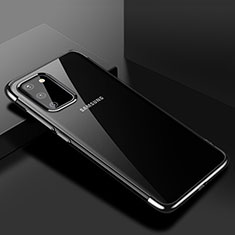 Samsung Galaxy S20 5G用極薄ソフトケース シリコンケース 耐衝撃 全面保護 クリア透明 S01 サムスン ブラック