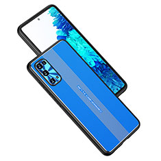 Samsung Galaxy S20用ケース 高級感 手触り良い アルミメタル 製の金属製 兼シリコン カバー JL1 サムスン ネイビー