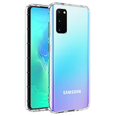 Samsung Galaxy S20用極薄ソフトケース シリコンケース 耐衝撃 全面保護 クリア透明 T02 サムスン クリア
