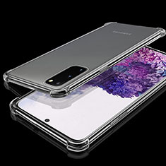 Samsung Galaxy S20用極薄ソフトケース シリコンケース 耐衝撃 全面保護 クリア透明 S03 サムスン クリア