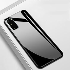 Samsung Galaxy S20用ハイブリットバンパーケース プラスチック 鏡面 カバー T01 サムスン ブラック